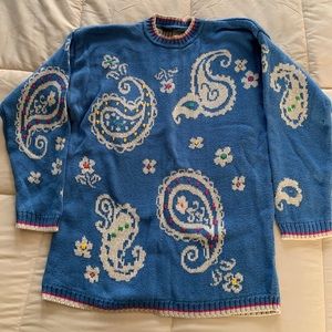 Vintage Paisley Liz Wear Sweater